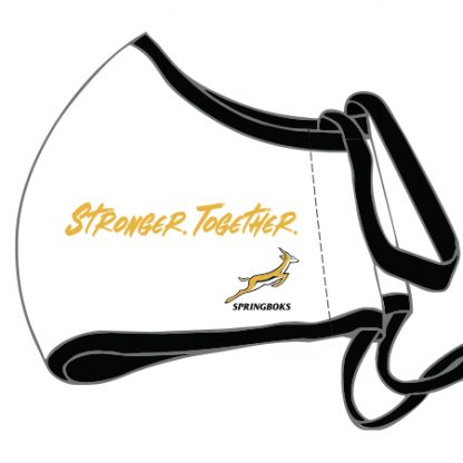 Side view of the Springbok Stronger Together Mask